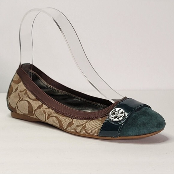 Coach Green/Brown Chelsey Ballet Flats - Picture 4 of 6